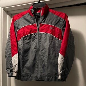 Starter Red and Gray Windbreaker Jacket